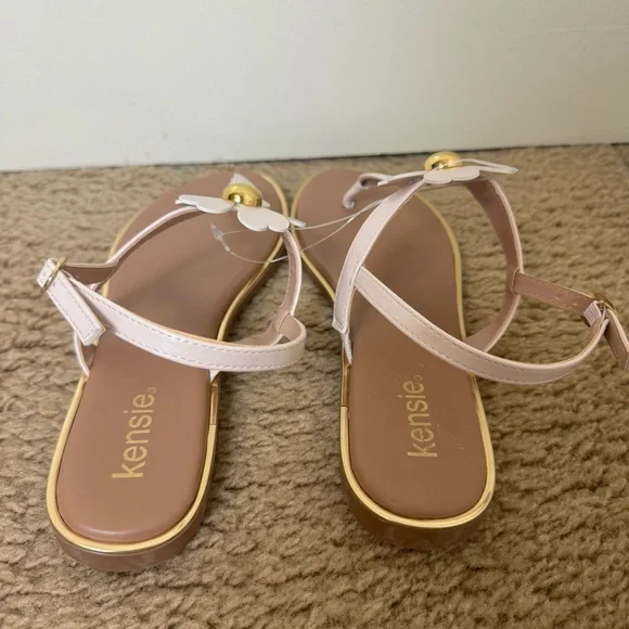 Kensie Maeve Women's Flat Sandals with Floral Accent New Size 9.5 - Picture 5 of 6